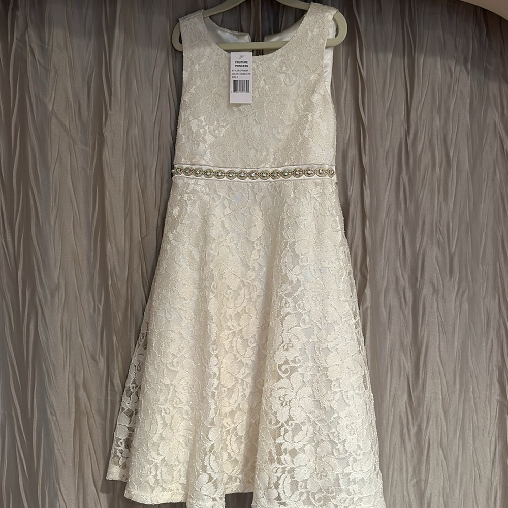 Couture Princess girls wedding flower girl dress